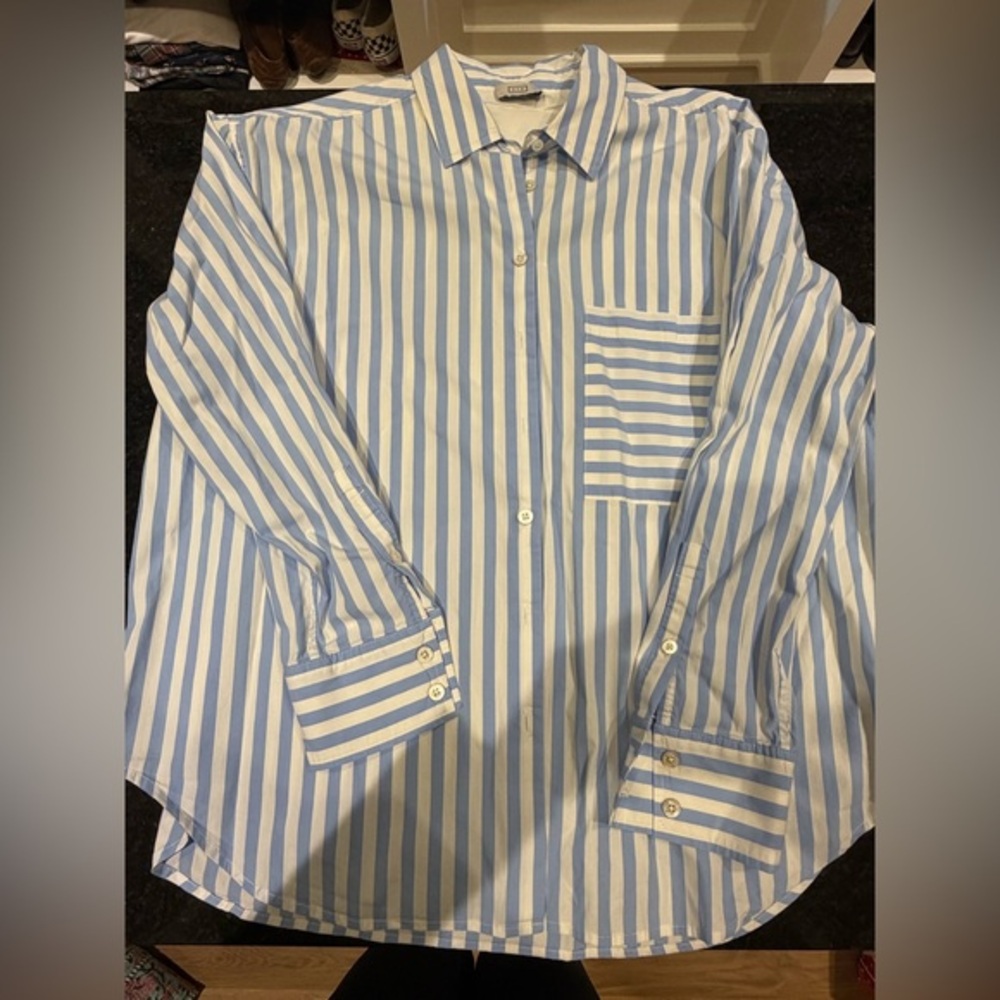 AYR The Deep End Sky and White Striped Cotton